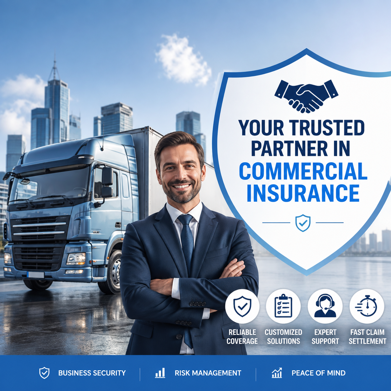 Commercial truck protected by North Star Commercial Insurance LLC